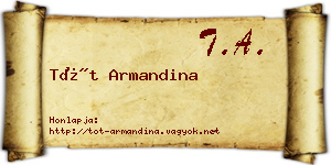 Tót Armandina névjegykártya